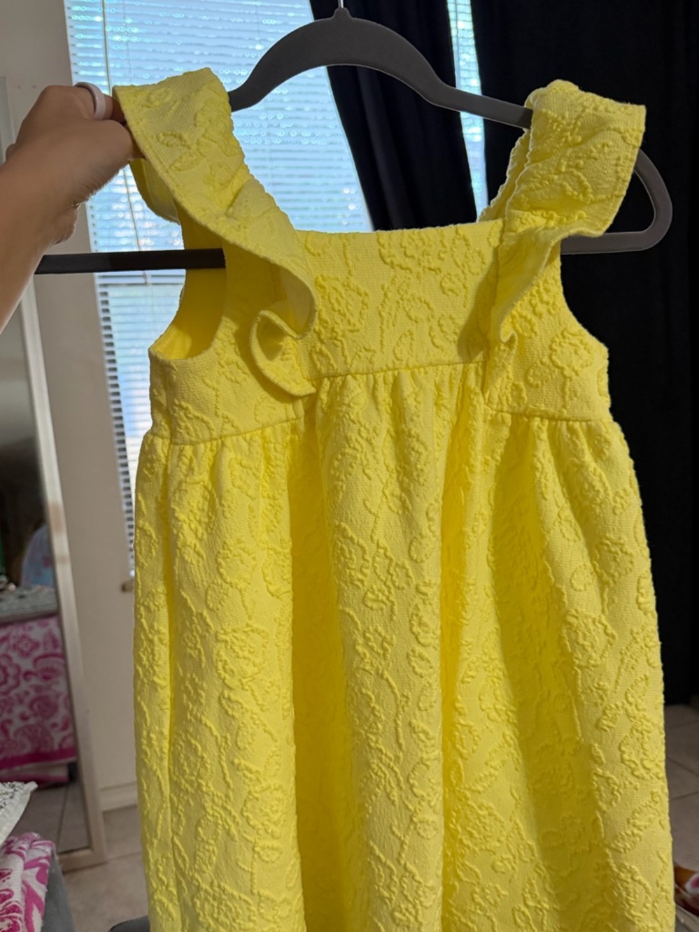Janie and Jack Yellow Floral Ruffle Dress - Size 7